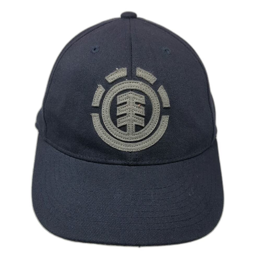 Element Baseball Cap Blue 7 5/8 Fitted Logo Green Underbrim Skatewear Hat